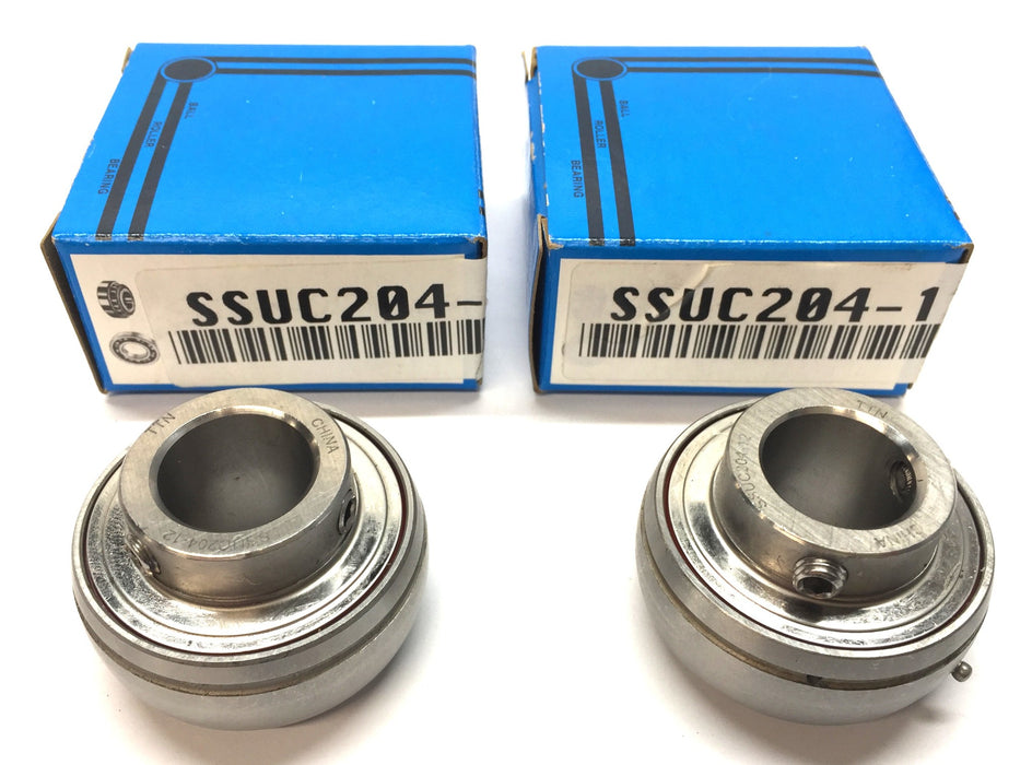 TTN 3/4" Locking Insert Bearing Set Screw SSUC204-12SS [Lot of 2] NOS