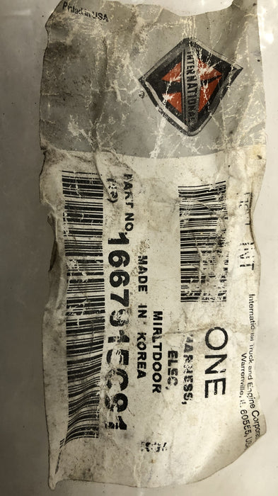 International OEM Electric Wiring Harness 1667915C91 NOS