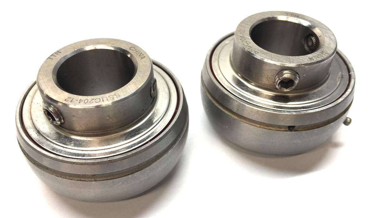 TTN 3/4" Locking Insert Bearing Set Screw SSUC204-12SS [Lot of 2] NOS