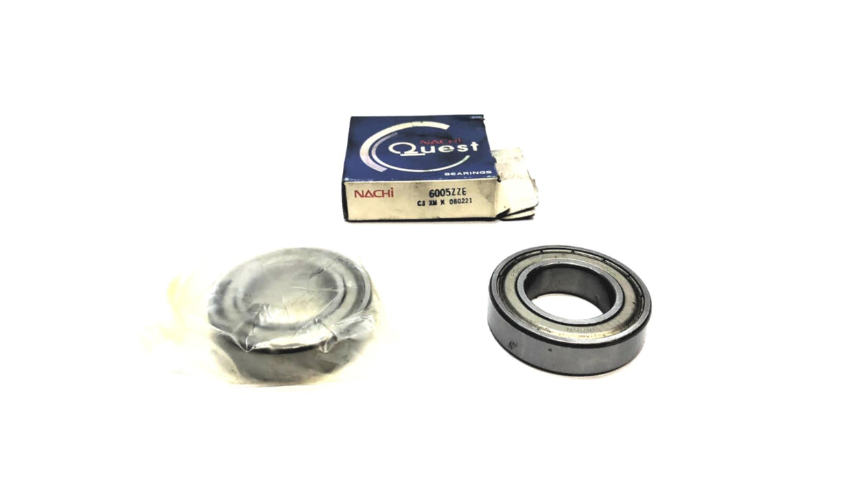 Nachi Shielded Ball Bearing 6005ZEC3 (6005ZZEC3) [Lot of 2] NOS