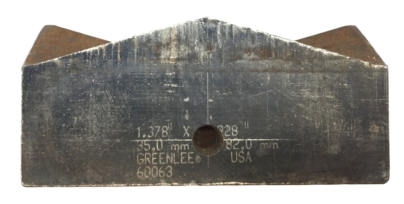 Greenlee 1.378" x 3.228 Replacement Rectangular Knockout Punch 60063 USED