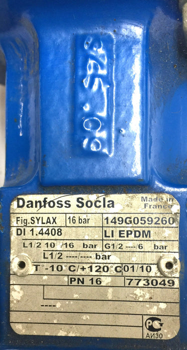 Danfoss Socia Sylax 16-Bar Butterfly Valve 149G059260 USED