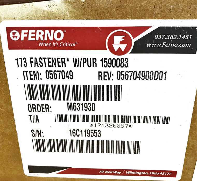 Ferno "Model 173" Cot Fastener Mounting Kit 0567049 MISSING HARDWARE NOS