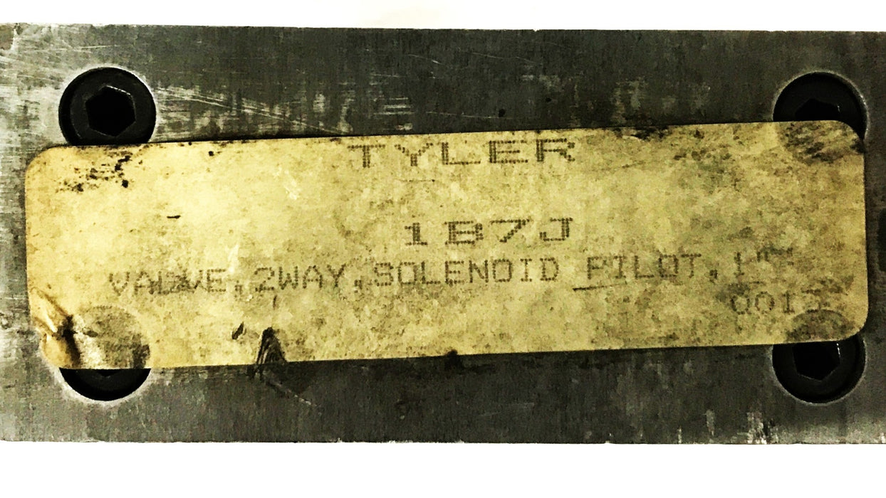 Tyler 2-Way Solenoid Valve 1B7J (F.B.S. 3-C31B-AS-16T-115) USED