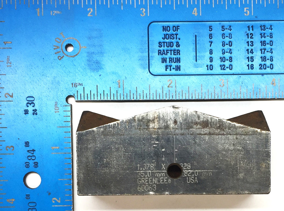 Greenlee 1.378" x 3.228 Replacement Rectangular Knockout Punch 60063 USED