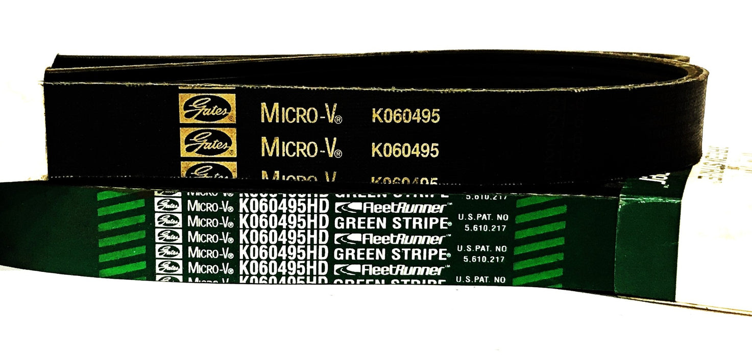 Gates Serpentine V-Belt K060495HD/K060495 [Lot of 2] NOS