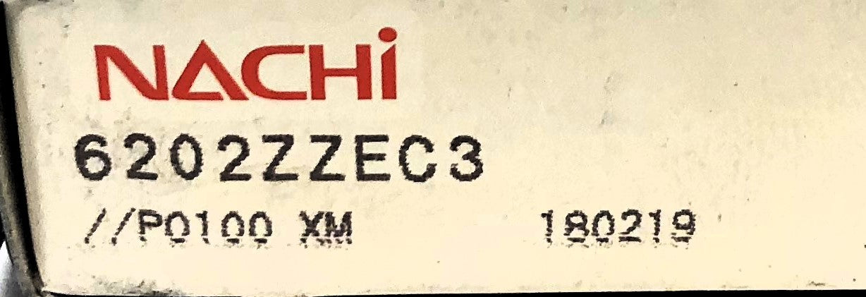 Nachi Deep Groove Ball Bearing 6202ZZEC3 (6202ZEC3) [Lot of 2] NOS