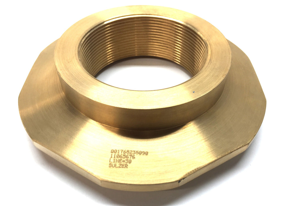 Sulzer Bronze Nut with 3"-12 Threaded Bore 001765235090 NOS