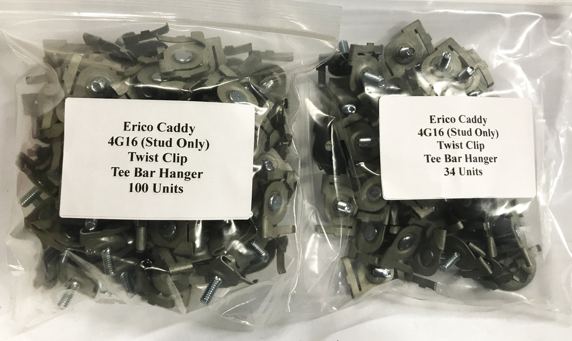 Erico Caddy Twist Clip Tee Bar Hanger (Stud Only) 4G16 [Lot of 130] NOS