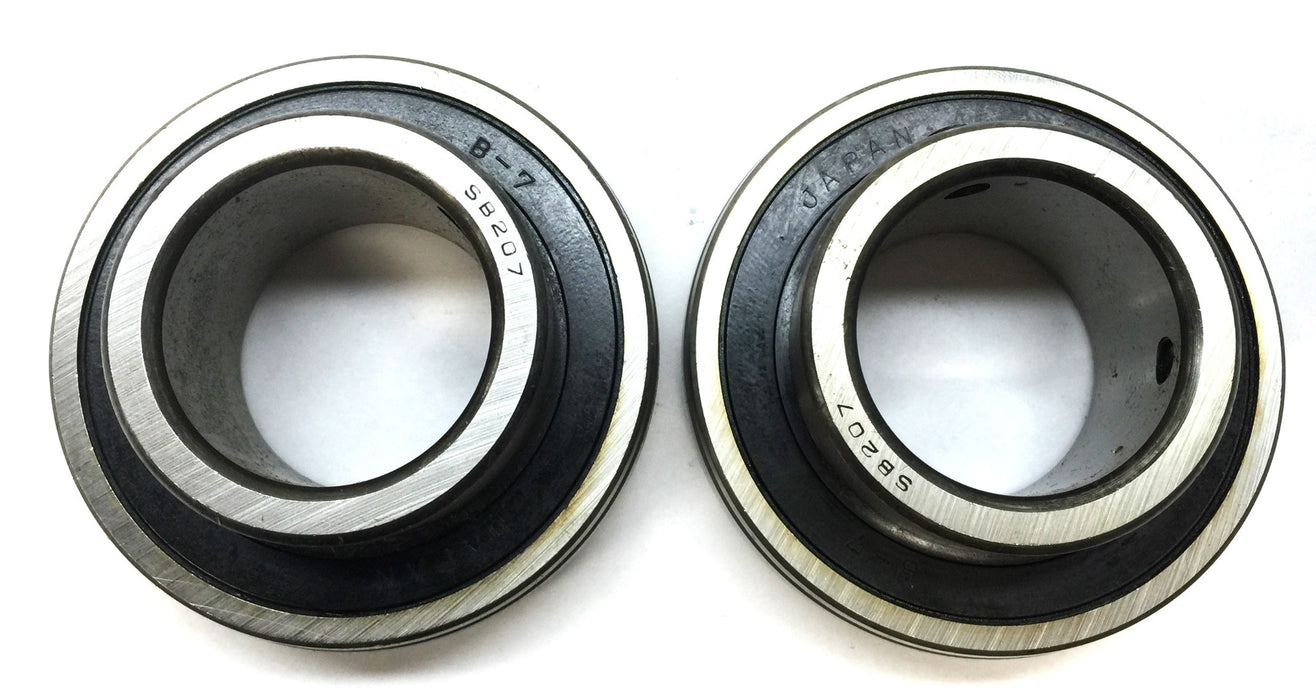NBR Sealed Roller Bearing with Collar SB207 [Lot of 2] NOS