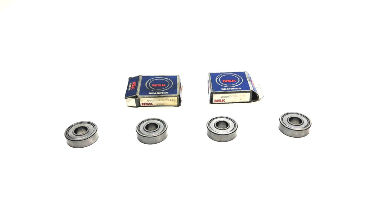 NSK Metal Shielded Ball Bearing 6000ZZC3ENS7S (6000ZC3) [Lot of 4] NOS