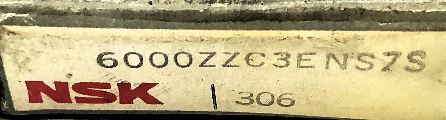 NSK Metal Shielded Ball Bearing 6000ZZC3ENS7S (6000ZC3) [Lot of 4] NOS