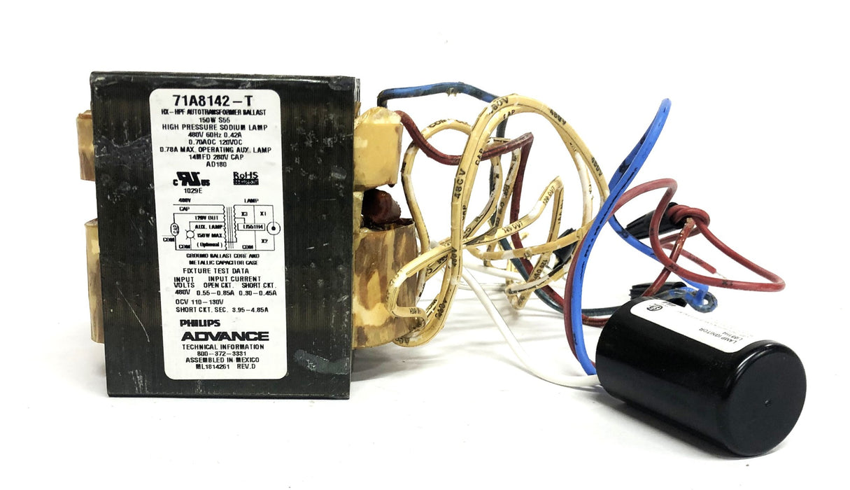 Philips Advance 1-150W S55 HP Sodium Core & Coil Ballast Kit 71A8142-001D NOS