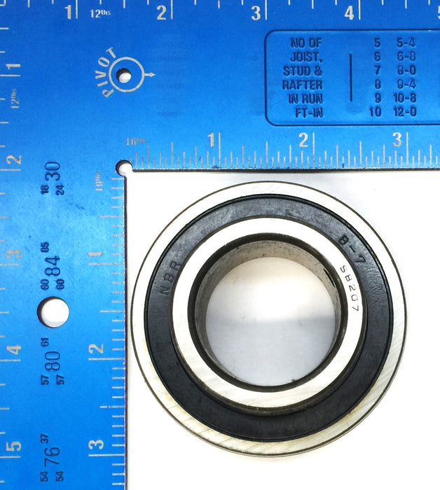 NBR Sealed Roller Bearing with Collar SB207 [Lot of 2] NOS