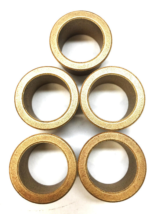 Unbranded 16mm x 24mm x 20mm(Bore) Bronze Flange (28mm) Bushing [Lot of 5] NOS