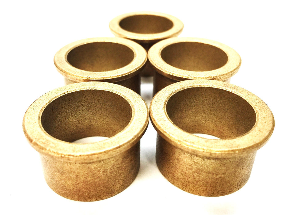 Unbranded 16mm x 24mm x 20mm(Bore) Bronze Flange (28mm) Bushing [Lot of 5] NOS