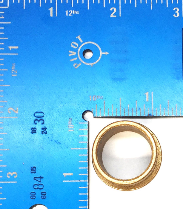 Unbranded 16mm x 24mm x 20mm(Bore) Bronze Flange (28mm) Bushing [Lot of 4] NOS