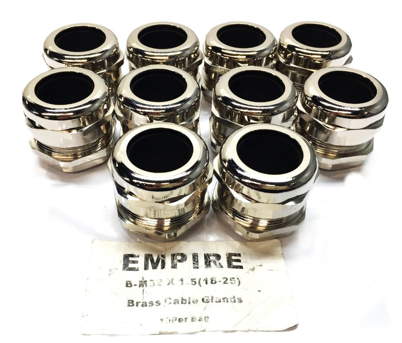 Empire Brass Cable Gland B-M32 x 1.5 (18-25) [Lot of 10] NOS