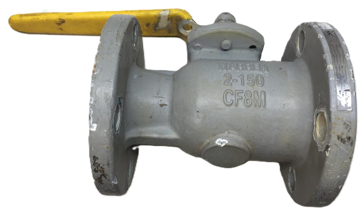 Warren 2" CF8M Levered Ball Valve 2-150 (AP1607) USED