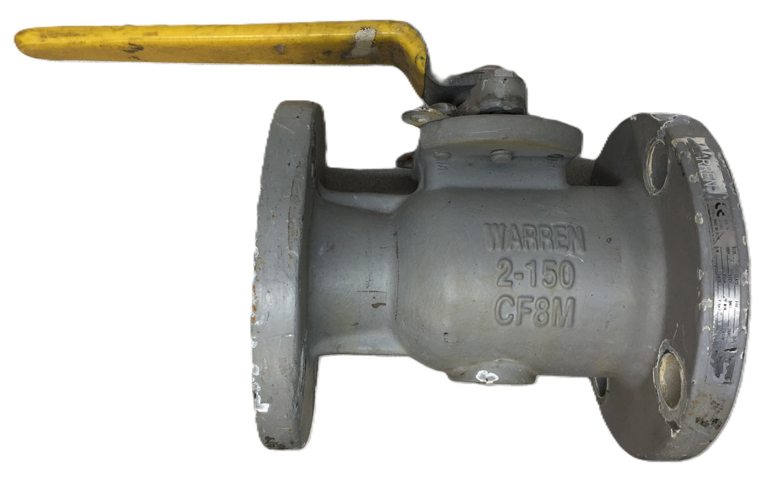 Warren 2" CF8M Levered Ball Valve 2-150 (AP1607) USED