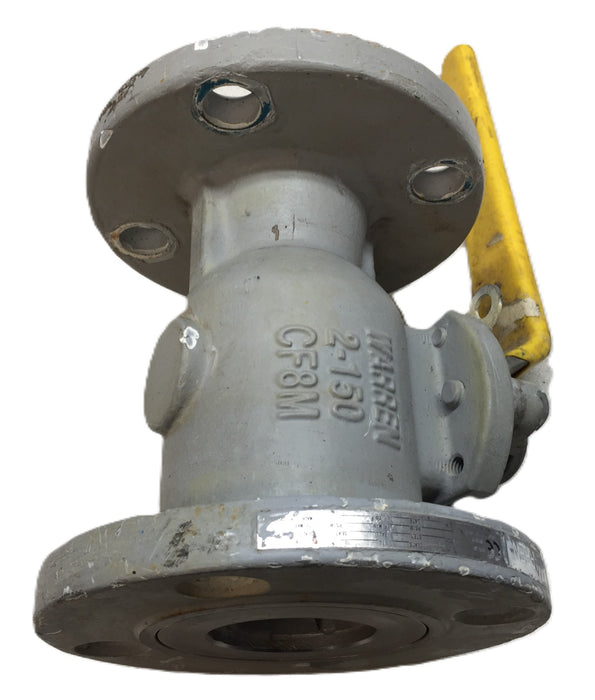 Warren 2" CF8M Levered Ball Valve 2-150 (AP1607) USED