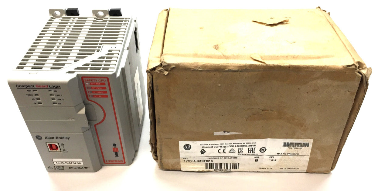 Allen-Bradley Compact Guard Logix Ethernet/IP Controller 1769-L33ERMS ...