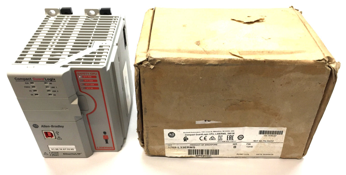 Allen-Bradley Compact Guard Logix Ethernet/IP Controller 1769-L33ERMS NOS
