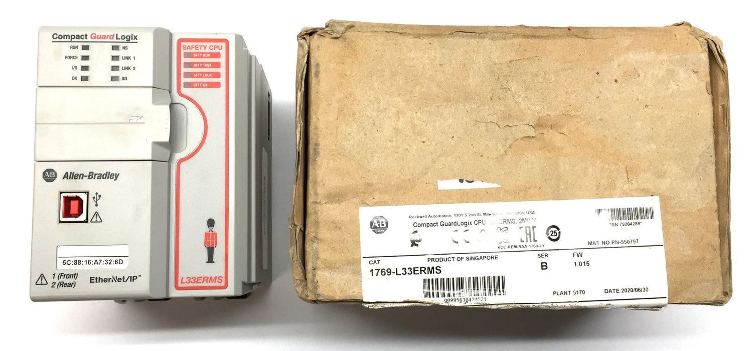 Allen-Bradley Compact Guard Logix Ethernet/IP Controller 1769-L33ERMS NOS