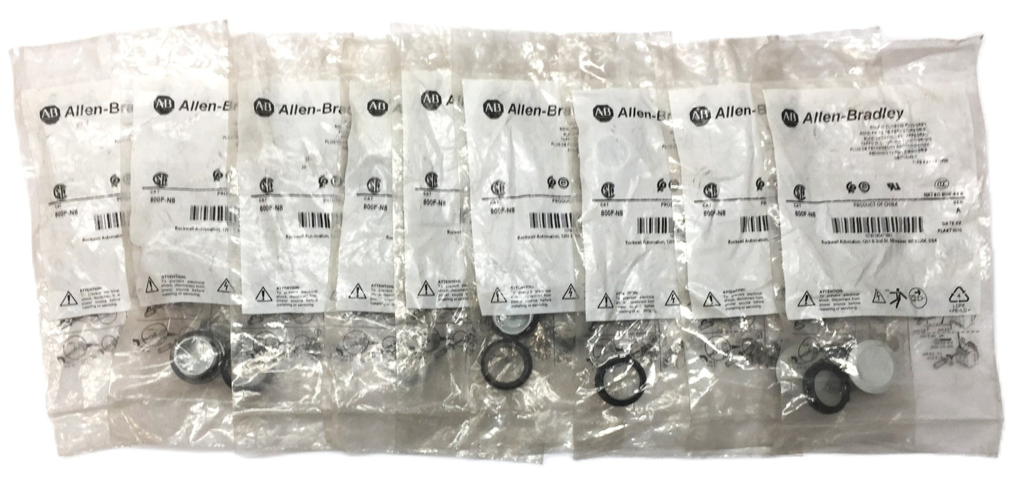 Allen-Bradley 800F-N8 Series A Round Closing Plug Grey [Lot of 9] NOS