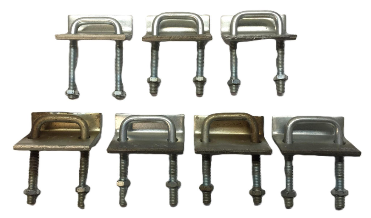 Unbranded Zinc Plated Beam Clamp with U-Bolt and Nut 3" x 2" [Lot of 7] USED