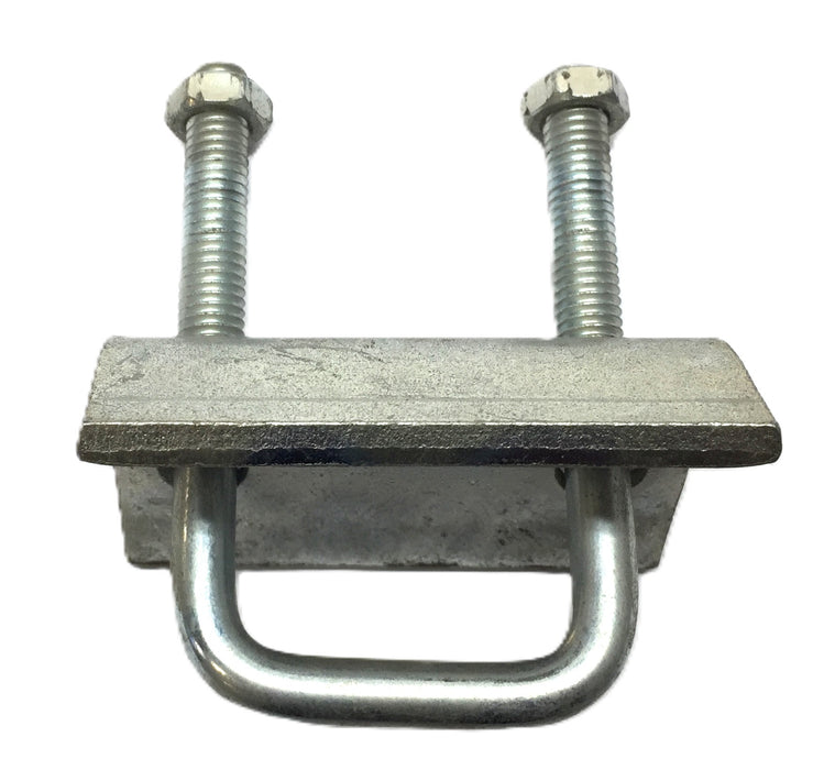Unbranded Zinc Plated Beam Clamp with U-Bolt and Nut 3" x 2" [Lot of 7] USED