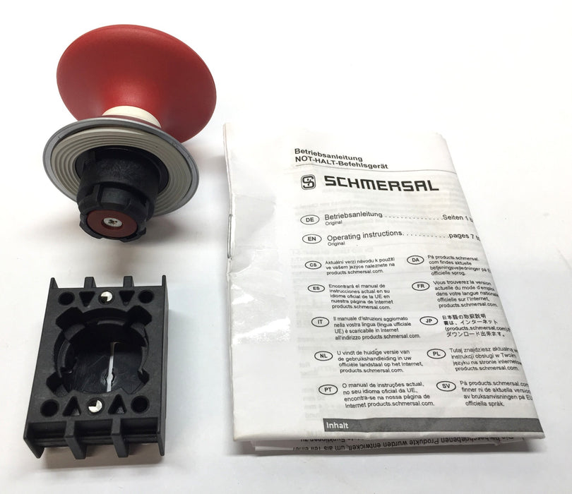 Schmersal E-Stop Red Mushroom Button Assembly 101177168 NOS