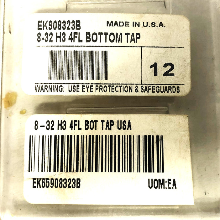 Unbranded 8-32 H3 4FL Bottom Tap EK908323B [Lot of 6] NOS