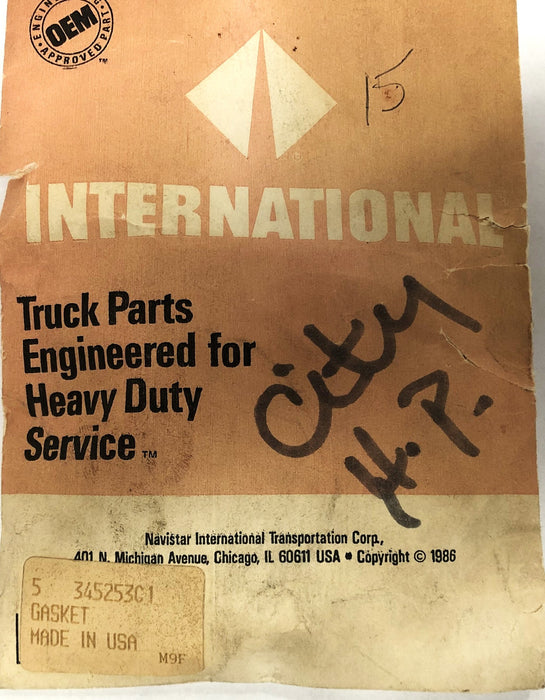 Navistar International Fuel Tank Sending Unit Gasket 345253C1 [Lot of 4] NOS