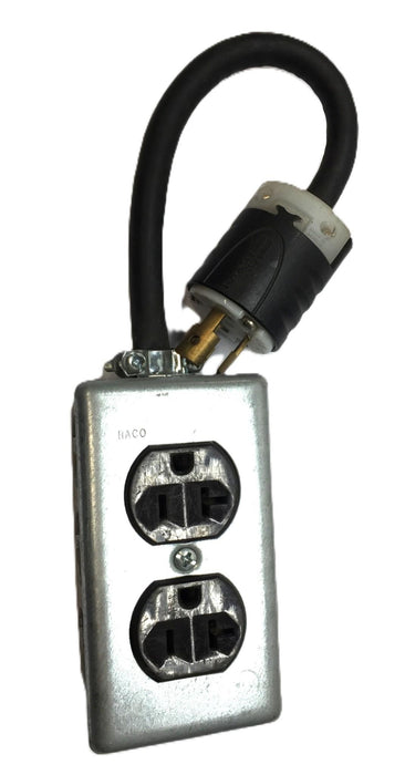 RACO Power Extension Box/Quad Box with Locking Plug 5016900660 USED