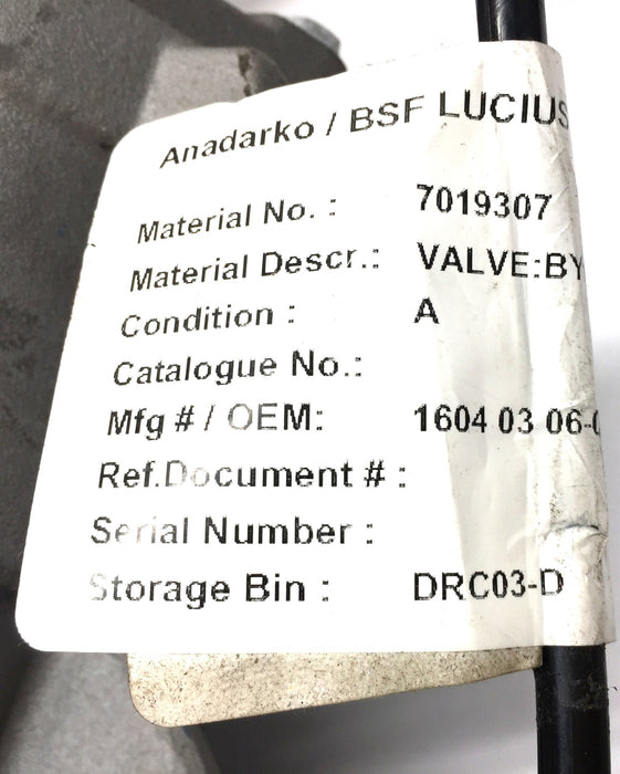 Anadarko/BSF Lucius Air Compressor Intake Valve Fits Atlas Copco 1604030600 NOS
