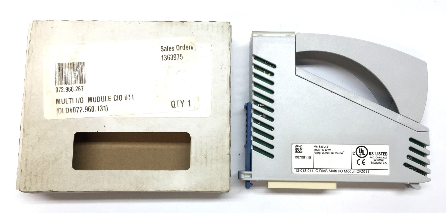 Sigmatek C-Dias Multi I/O Module 072.960.267 (072.960.131) NOS