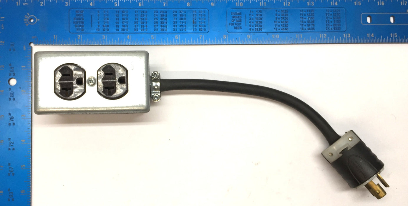 RACO Power Extension Box/Quad Box with Locking Plug 5016900660 USED