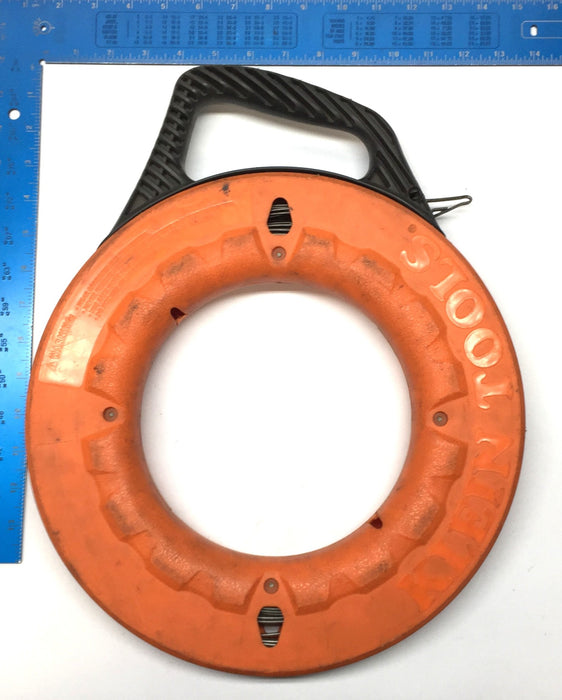 Klein Tools 125' x 1/8" (38m x 33mm) Steel Fish Tape 56003 USED