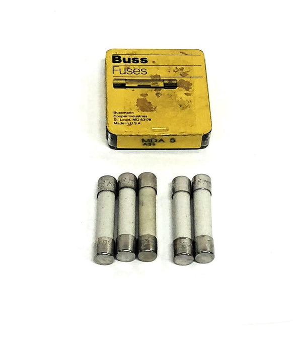 Bussman IR 200A 250VAC 10,000A 125VAC Fuse MDA5 A36 [Lot of 5] NOS