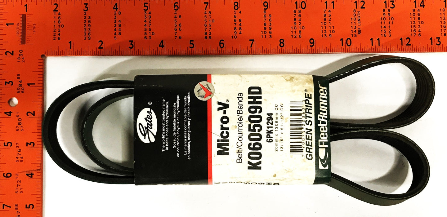 Gates Green Stripe Heavy Duty Serpentine Belt K060509HD NOS