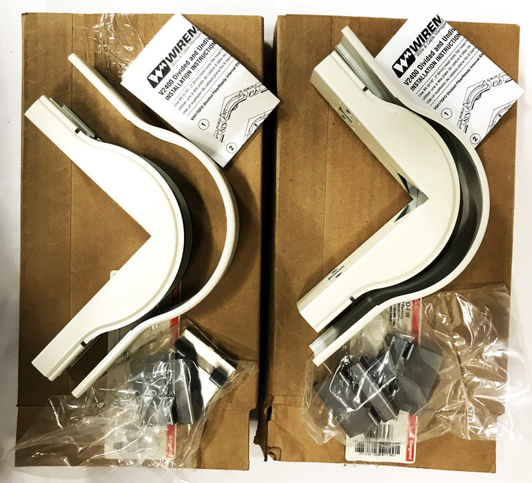 Legrand Wiremold 2400 Raceway Fiberready Divided Elbow 2418DFO-FW [Lot of 2] NOS