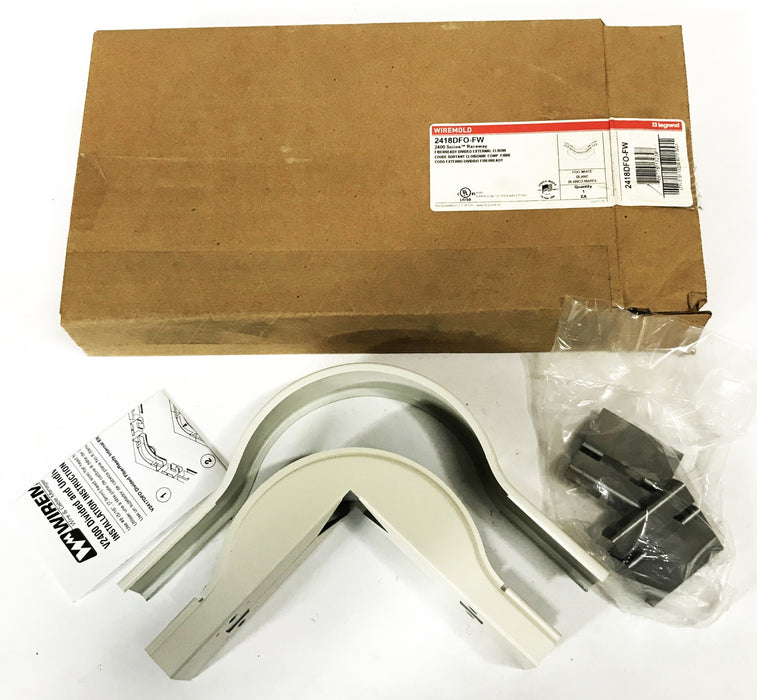 Legrand Wiremold 2400 Raceway Fiberready Divided Elbow 2418DFO-FW [Lot of 2] NOS