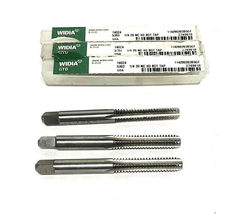 Widia GTD K-2131 5303 1/4 20 NC H3 Bottom Tap 14024 (B0315) [Lot of 3] NOS