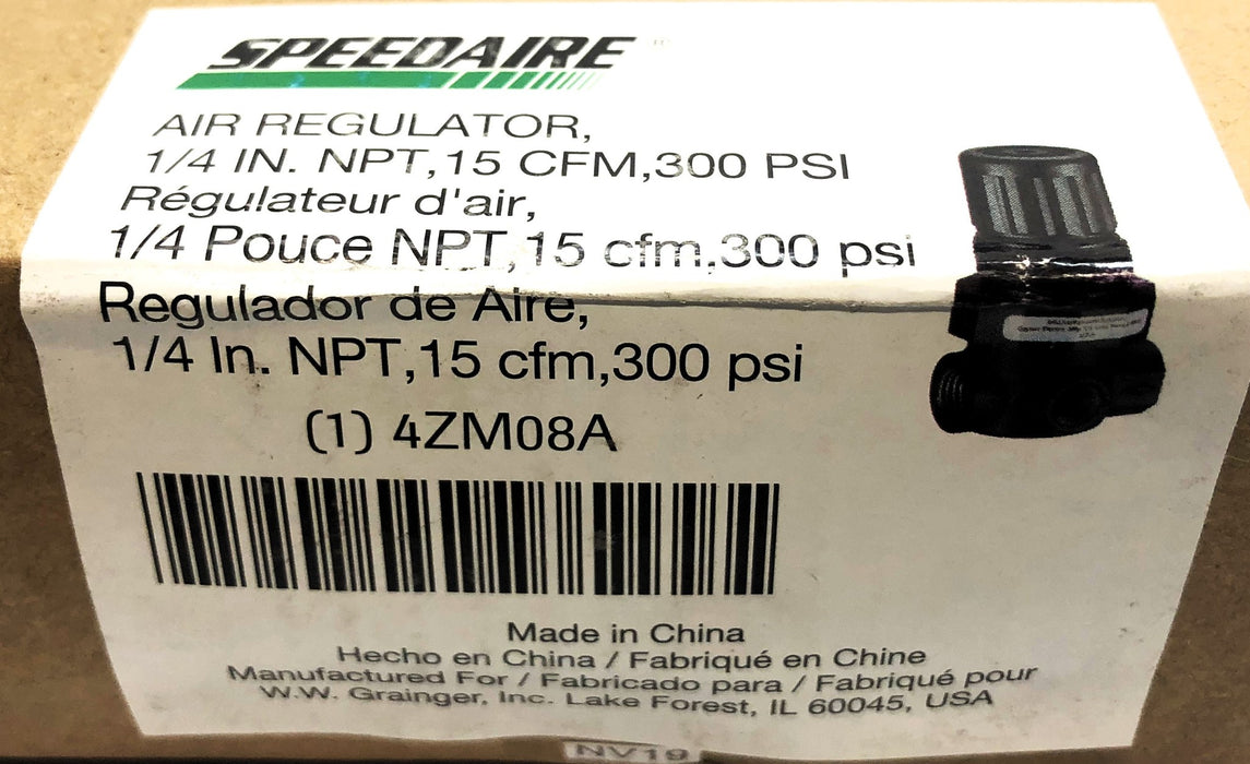 Speedaire 1/4" NPT 15 CFM 300 PSI Air Regulator 4ZM08A NOS