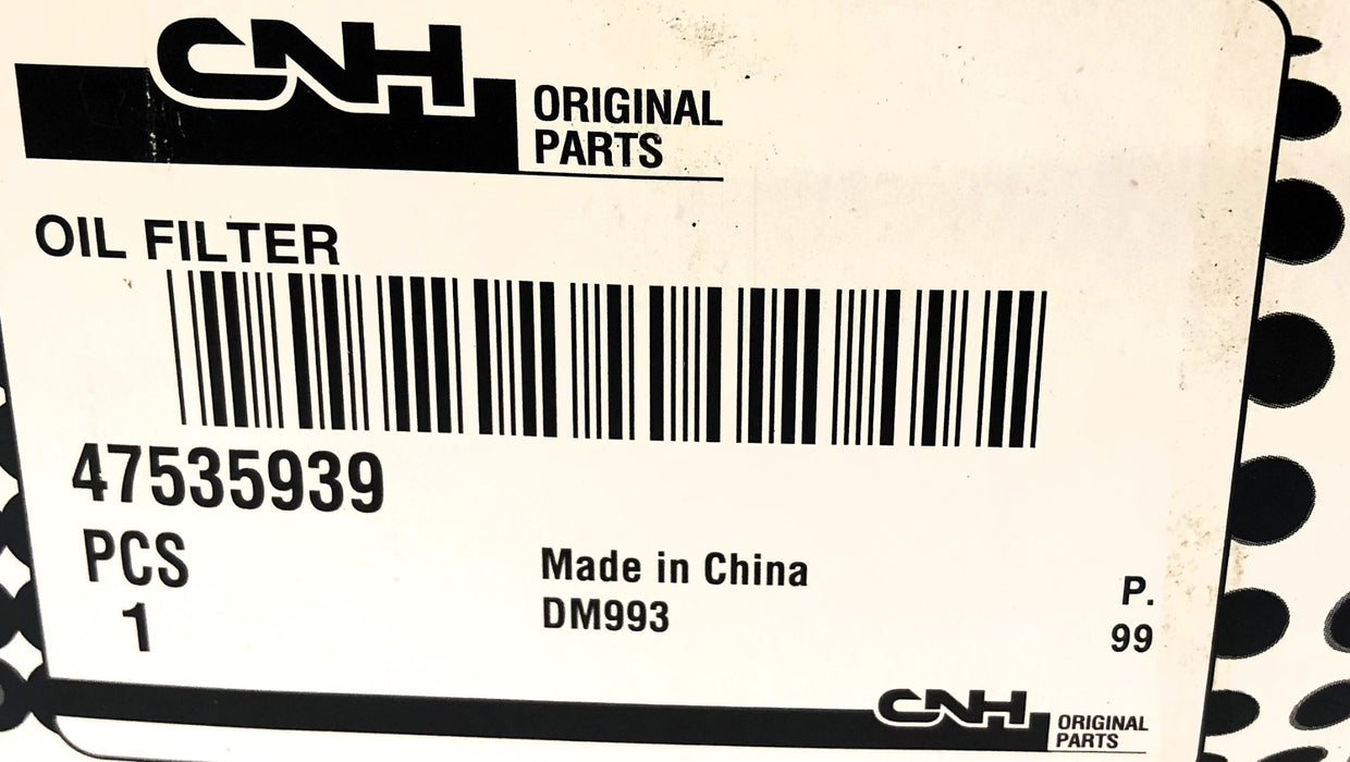 Engine Oil Filter For CNH 47535939 NOS