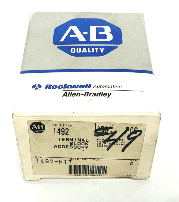 Allen-Bradley Series A Terminal Block End Barrier 1492-N17 [Lot of 35] NOS