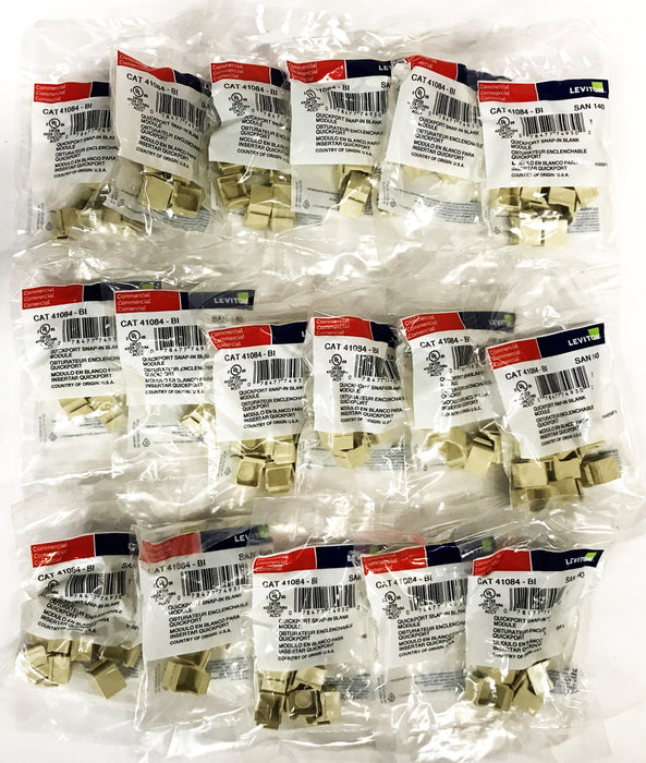 Leviton 10 Pack Quickport Snap-In Blank Module 140-41084-BI [Lot of 17] NOS
