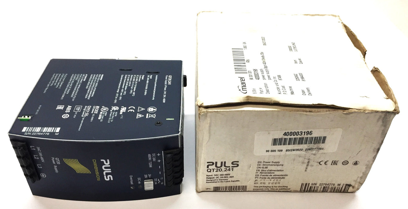 Puls Dimension 3AC 380-480V QT20 3-Phase Power Supply QT20.241 NOS