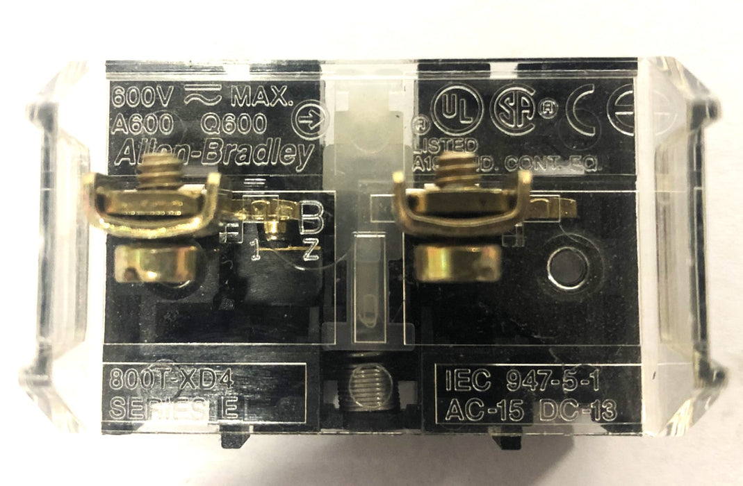 Allen-Bradley Series E Contact Block 800T-XD4 [Lot of 4] NOS
